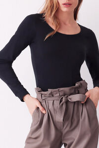 Cotonella Camiseta termal de mujer cuello redondo manga larga