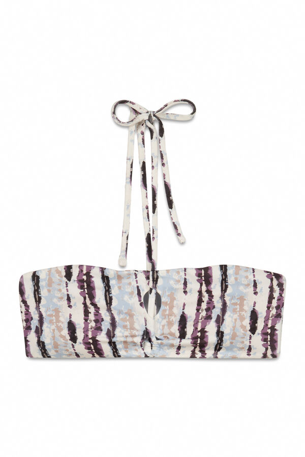 Women'secret Braon tie dye gornji deo bikinija bandeau Print