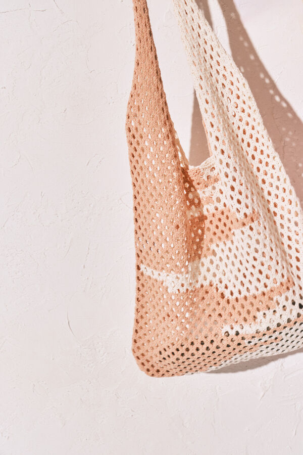 Women'secret Two-tone crochet tote bag red