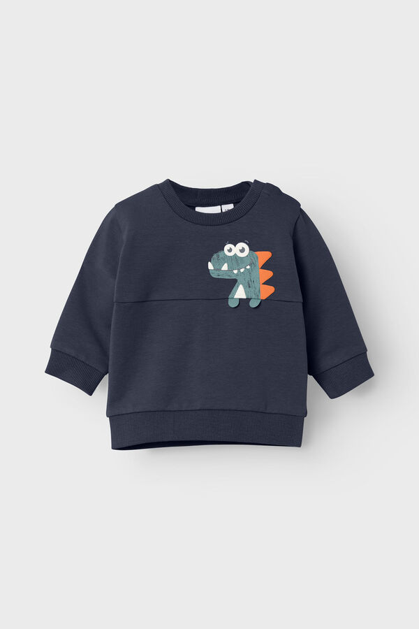 Womensecret Baby boy's sweatshirt with funny dinosaur kék