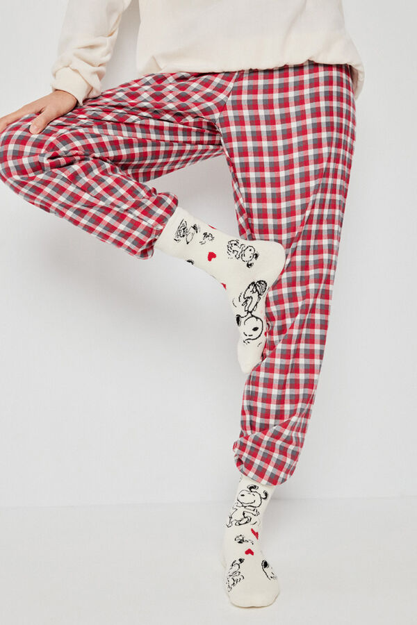 Gisela Pijama polar Snoopy beige