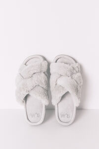 Women'secret Slipper with gray fur 