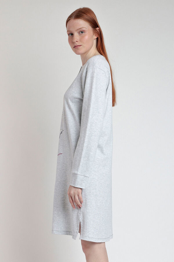 Admas Camis&oacute;n manga larga gato Marie Disney gris