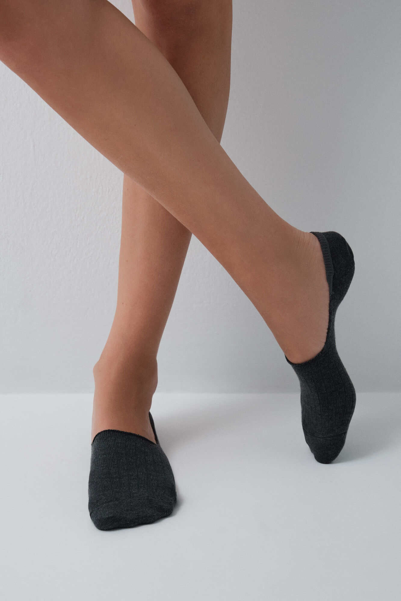 Women'secret Grey ribbed 3-pack socks