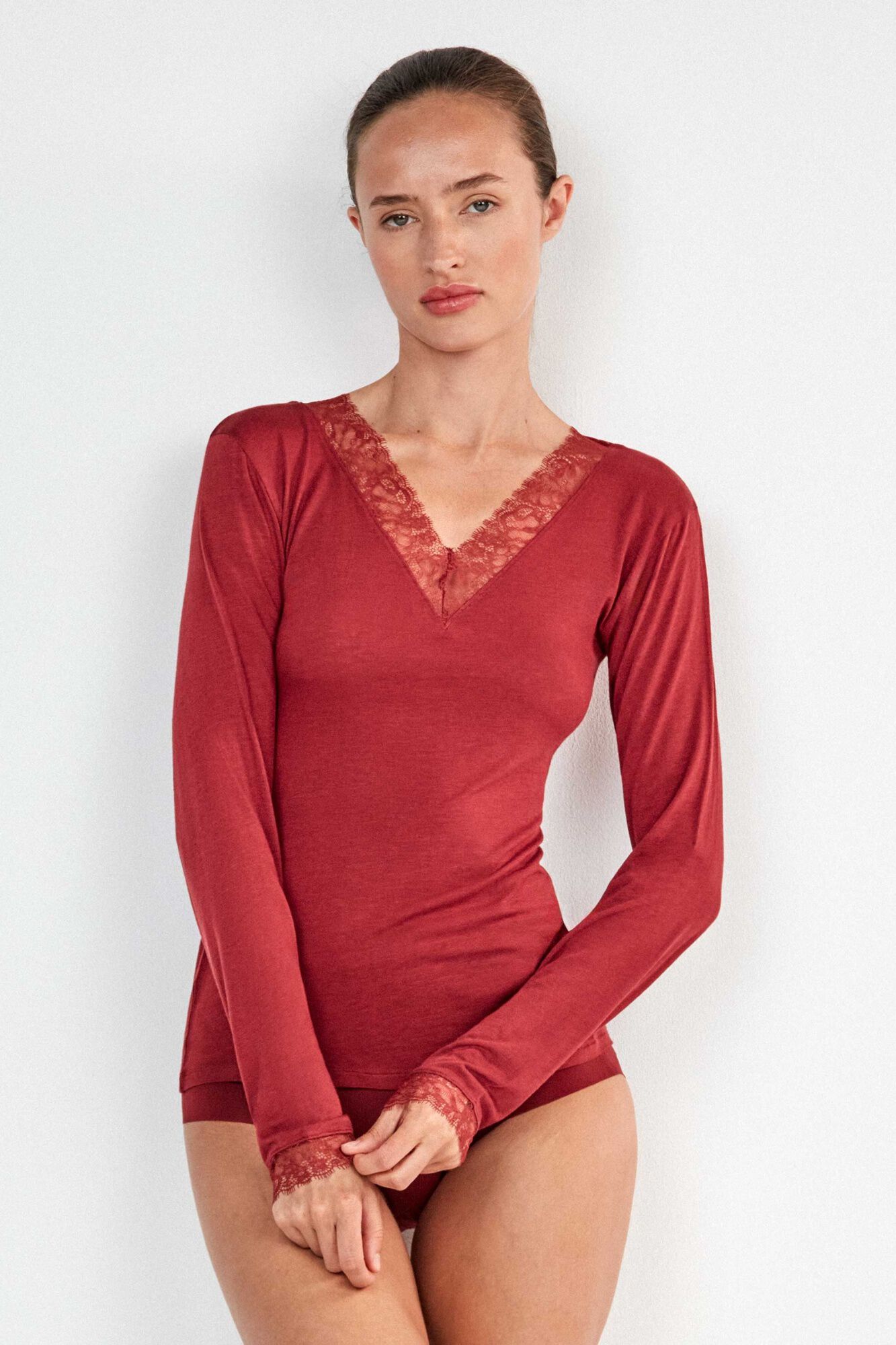 Gisela Thermo-T-Shirt mit Spitze