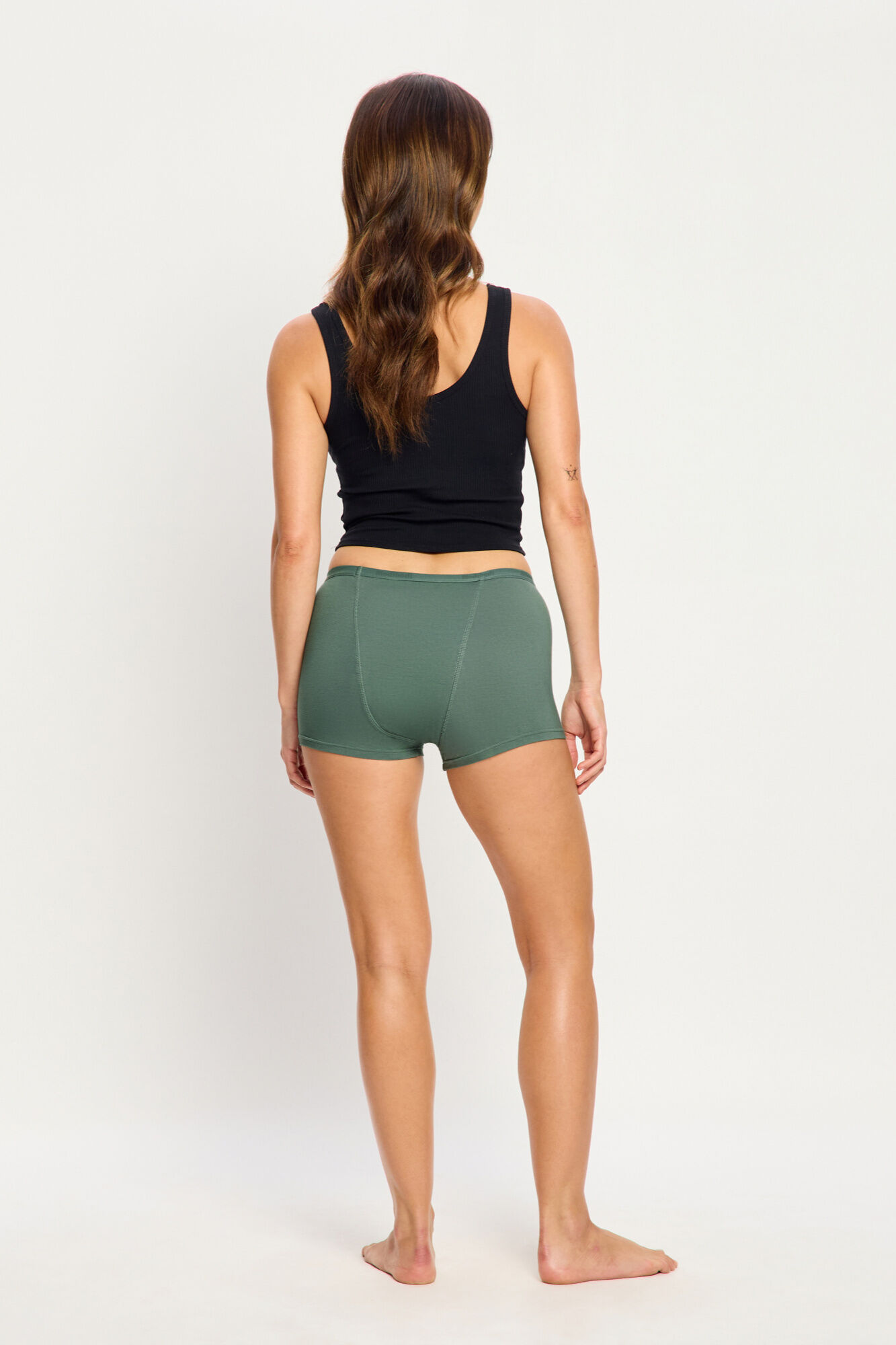 Modibodi Short Menstrual Bamb&uacute; Flujo S&uacute;per Green