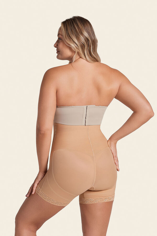 Leonisa Braga faja tipo short de control fuerte levanta gl&uacute;teos beige