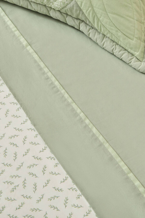 Womensecret Leaf print cotton sheet beige