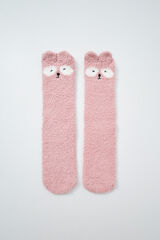 Women'secret Pink long dog socks pink