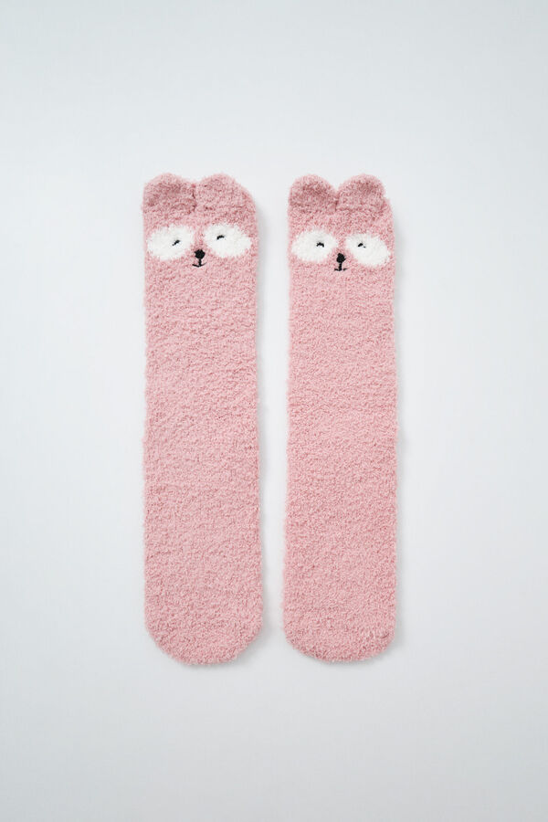 Women'secret Pink long dog socks pink