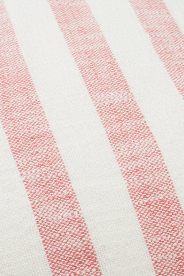 Womensecret Striped cotton cushion cover rouge