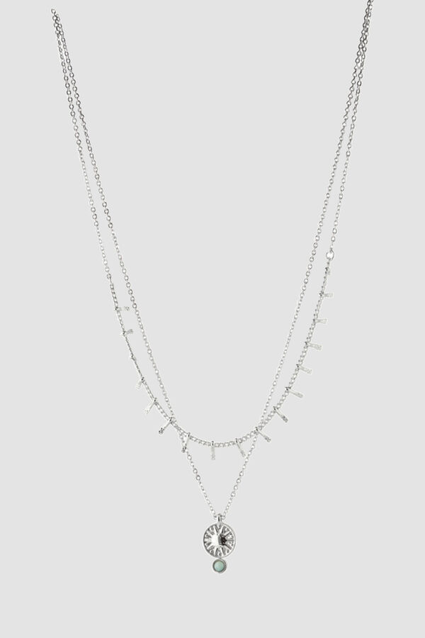 Womensecret Halskette mit zwei Ketten Grau