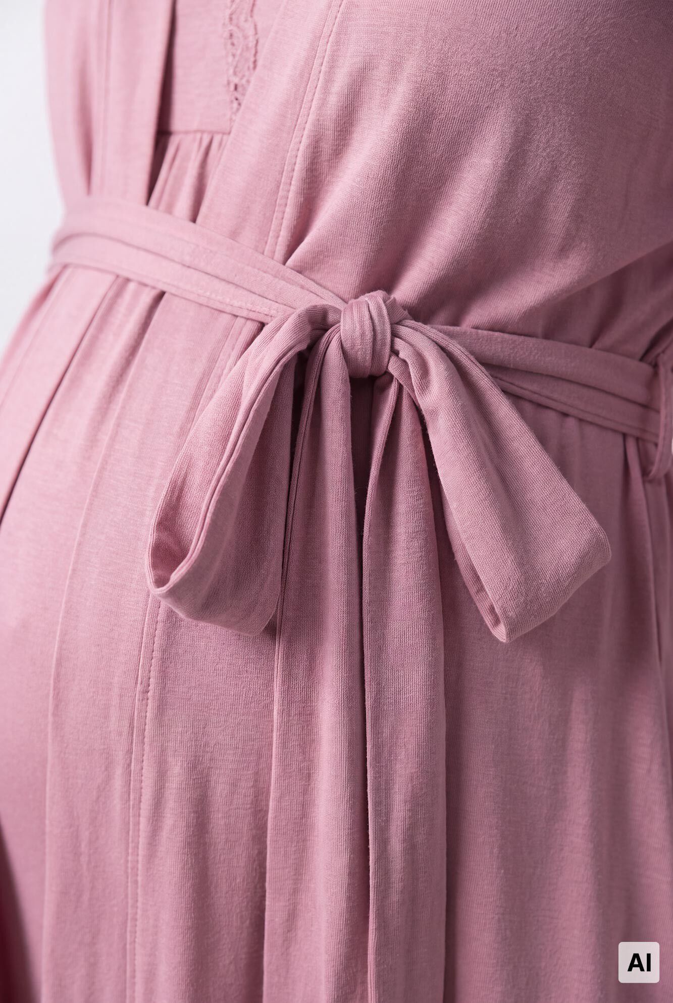 Women'secret Pink midi robe with belt