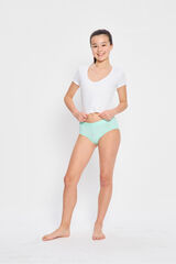 Modibodi Braga Menstrual Adolescente Boyleg Algod&oacute;n Org&aacute;nico  Flujo Abundante Green verde