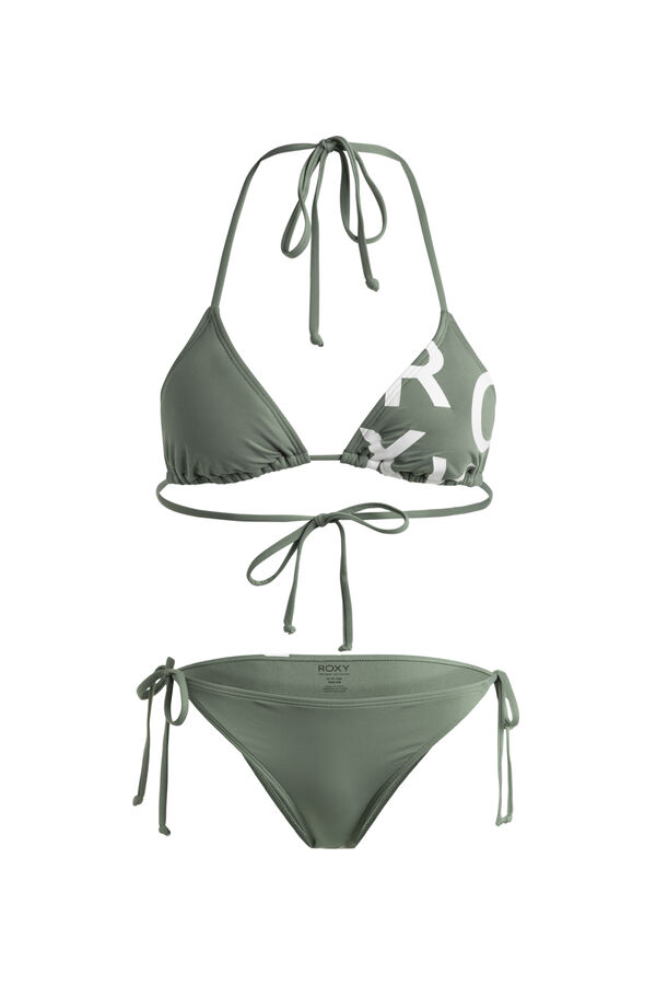 Womensecret Conjunto de bikini triangular para Mujer - Beach Classics Tie Side  beige