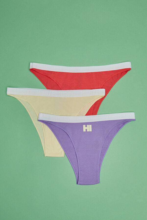 Womensecret 3-pack elastic waist Brazilian panties  