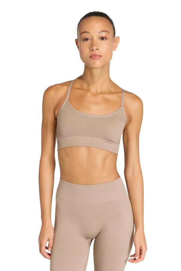 Adidas Sujetador deportivo espalda cruzada nude