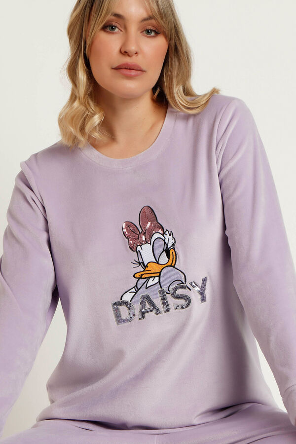 Admas Pijama Mujer Terciopelo Daisy Sweet morado/lila