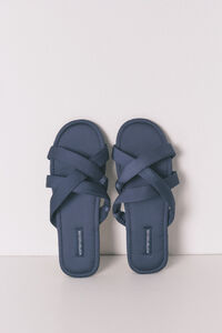 Women'secret Satin crossed strap slippers