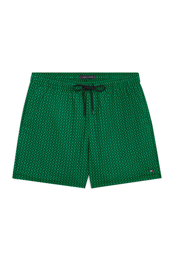 Tommy Hilfiger Flag print men's swimwear green