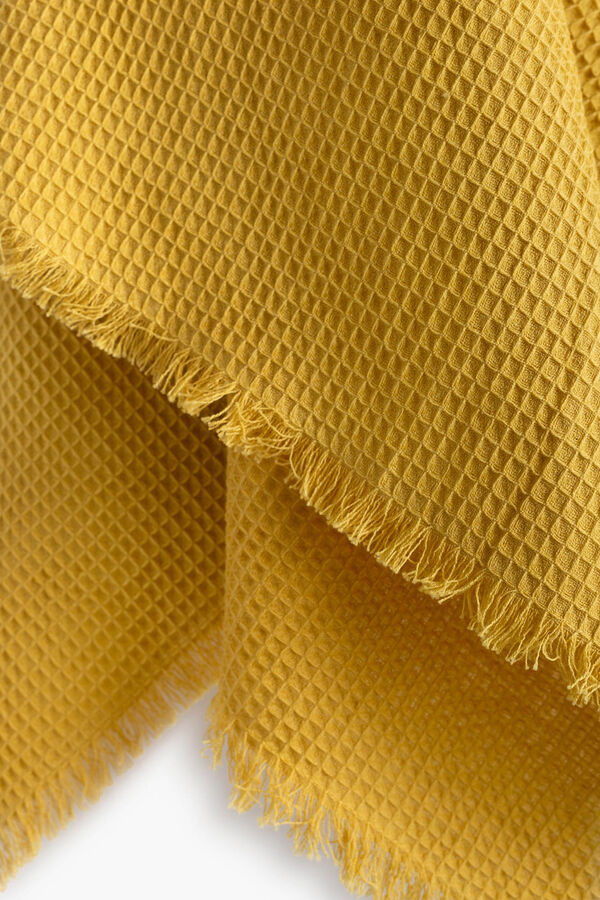 Calma House Marte mustard bath sheet printed