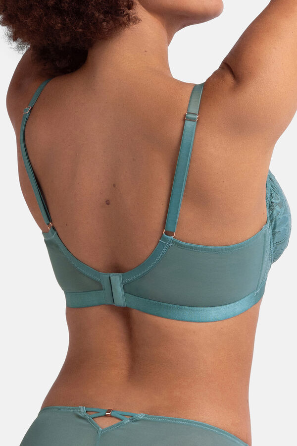 Dorina Sujetador sin relleno con aro encaje verde