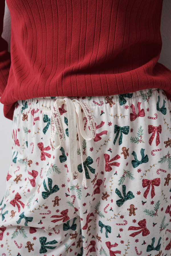 Women'secret Coloured Christmas skinny pyjamas trousers printed