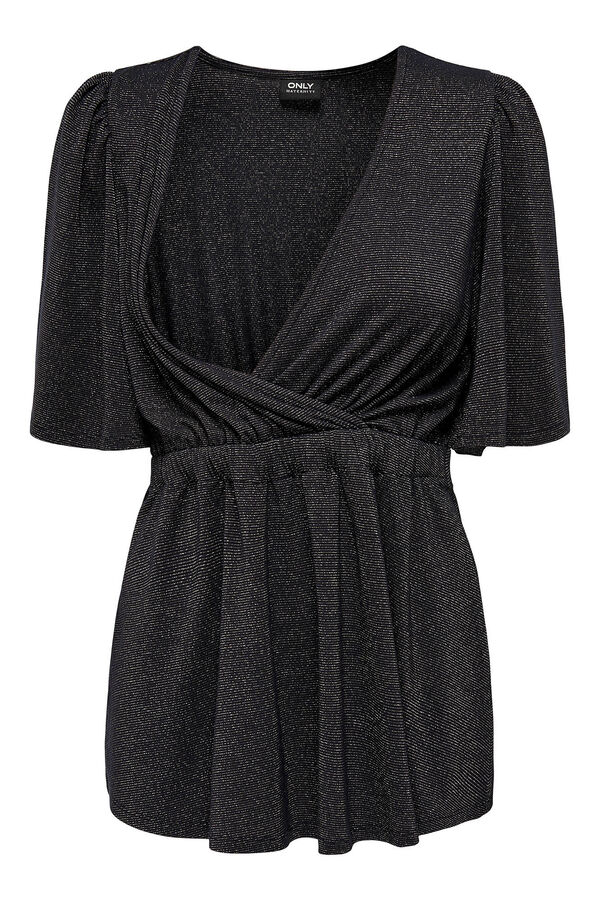 Only Maternity Camisa pr&eacute;-mam&atilde; manga curta com cintura ajust&aacute;vel cinzento