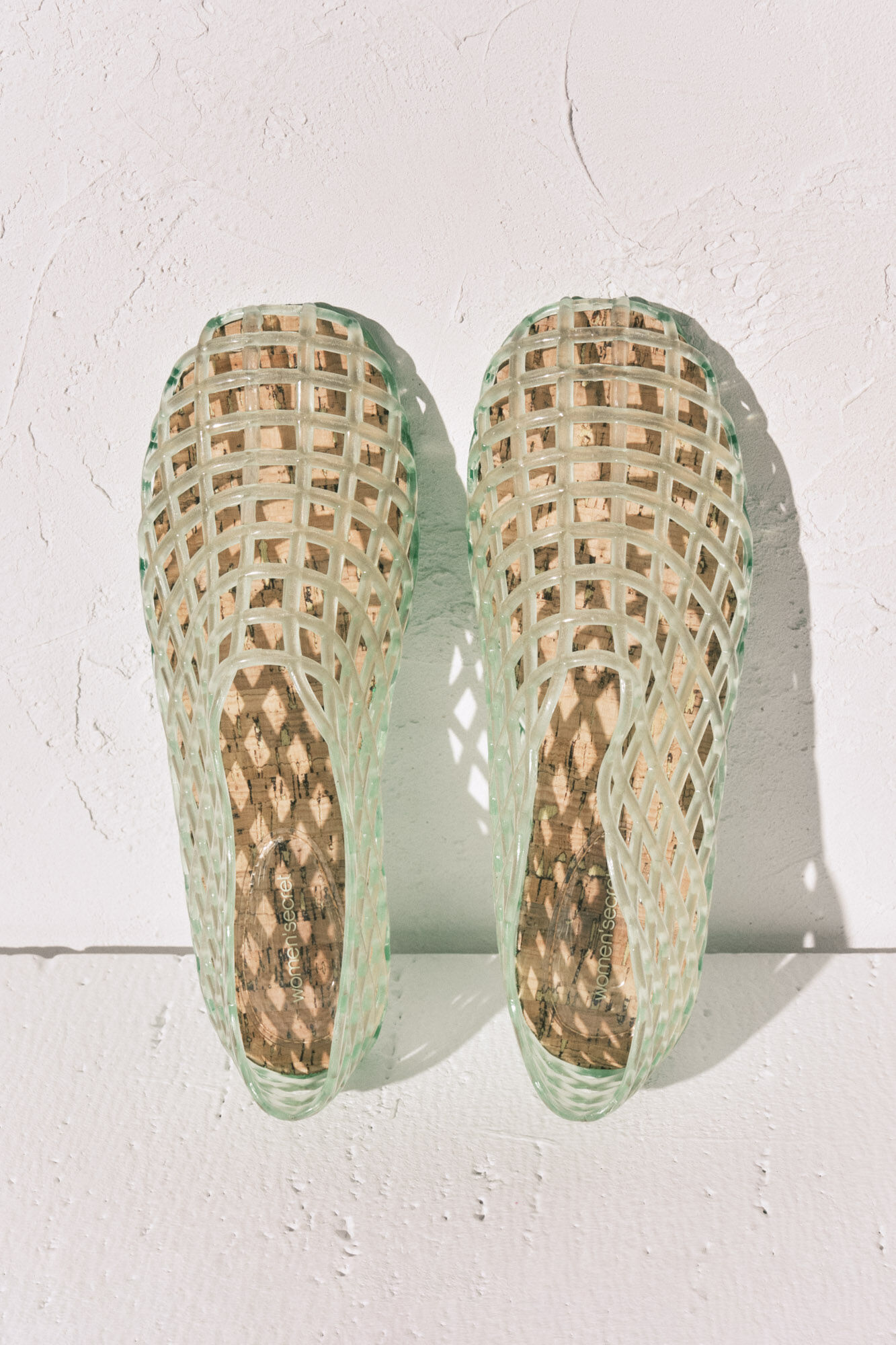 Women'secret Green jelly mesh effect sandals