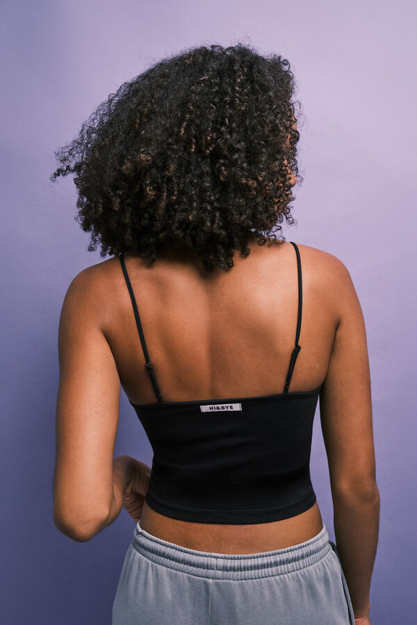 HI&BYE Black seamless padded top black