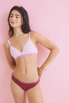 Womensecret Classic cotton, wine, pink and grey panties 3 white