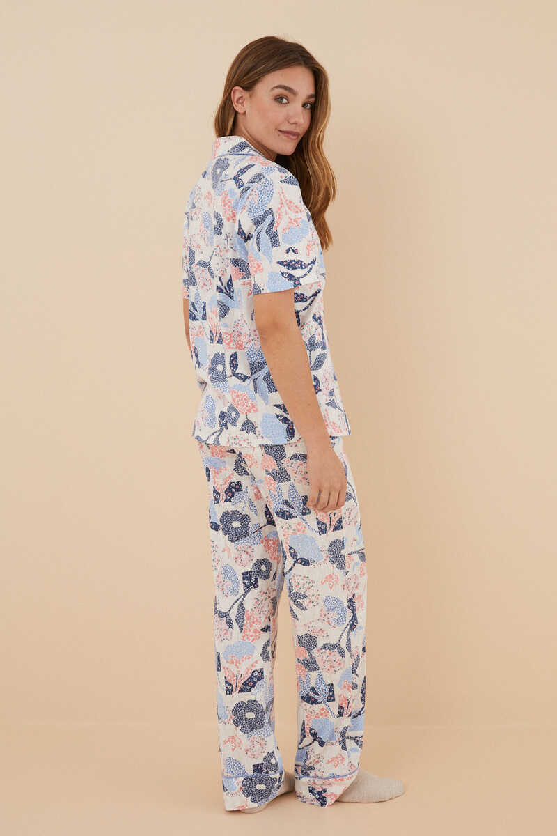 Womensecret 100% cotton patchwork pyjamas blue