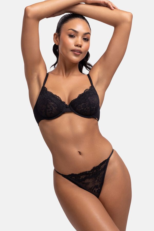 Dorina Pack de 2 tangas encaje negro