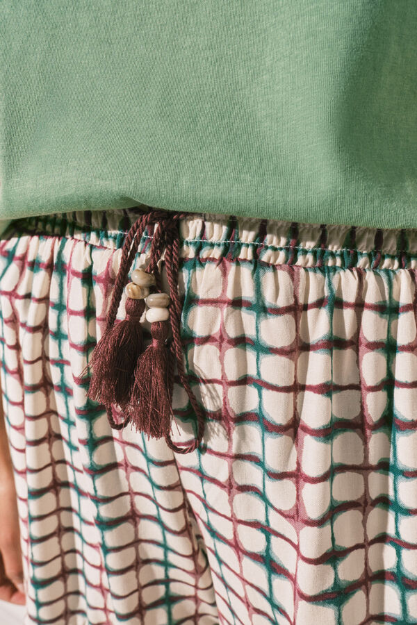 Women'secret Plaid short trousers printed