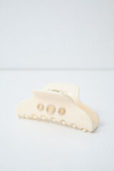 Women'secret Eyelet hair clip beige