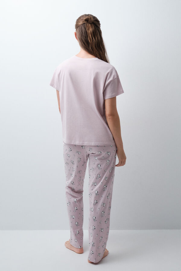 Women'secret Pyjama long en coton Snoopy rose rose