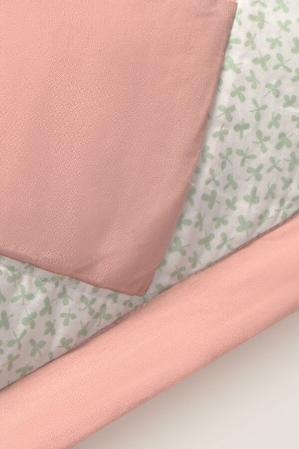 Textura Kissenbezug aus Baumwoll-Patchwork Rosa