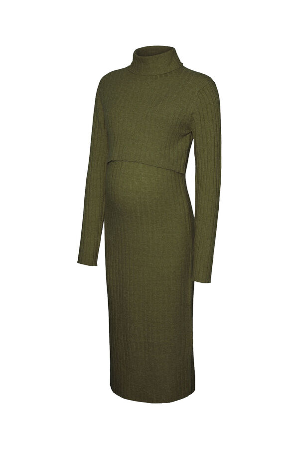 Mamalicious Maternity and breastfeeding jersey-knit dress green