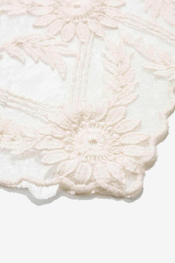 Vilanova Bandana de encaje floral beige