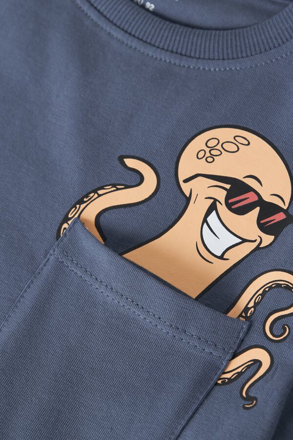 Name it Boy's short sleeve pocket T-shirt blue