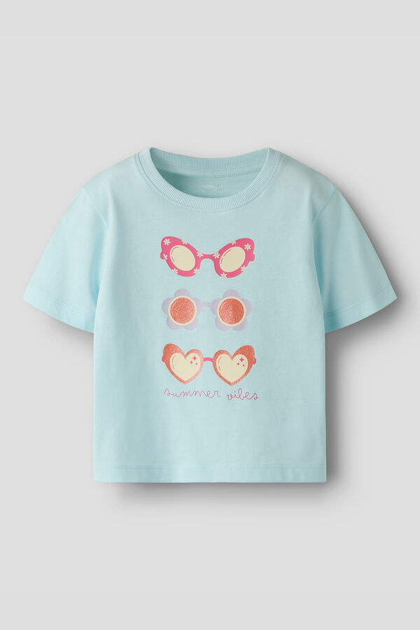 Name it Kurz&auml;rmeliges M&auml;dchen-T-Shirt Blau