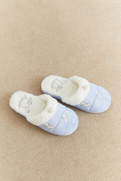 Womensecret Casper blue quilted slippers blue