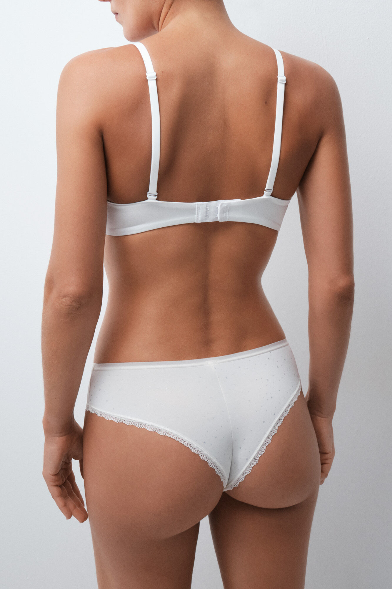 Women'secret White spot Brazilian wide panty