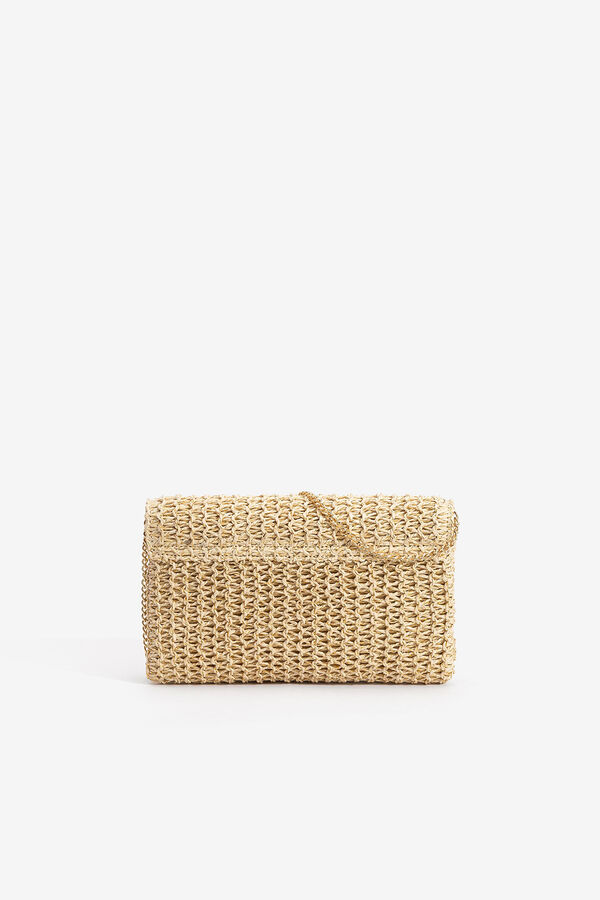 Vilanova Clutch de festa com fio metalizado cru