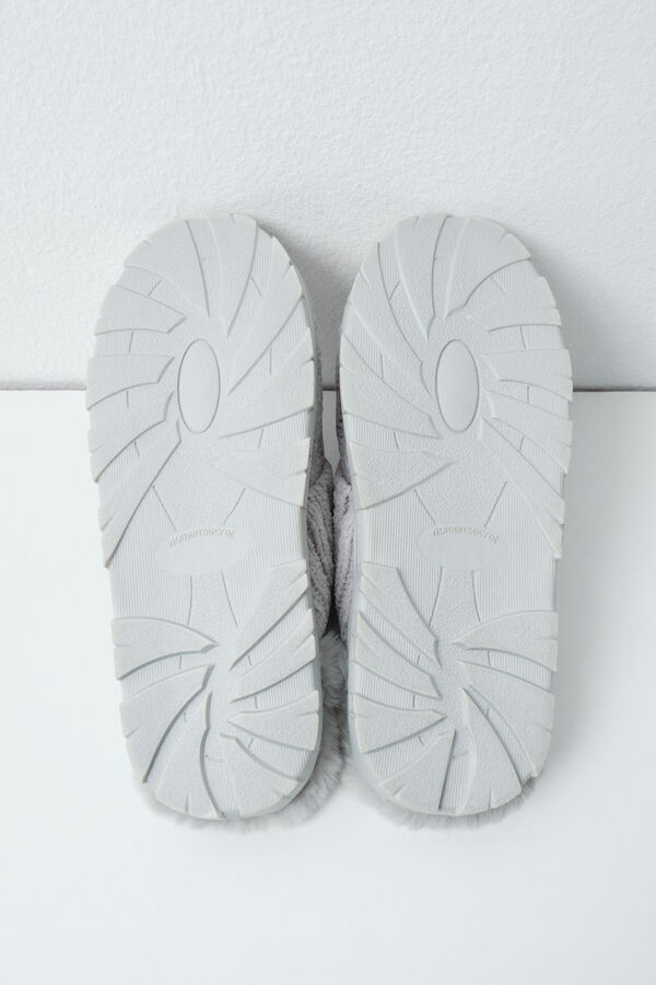 Women'secret Grey knit slippers grey