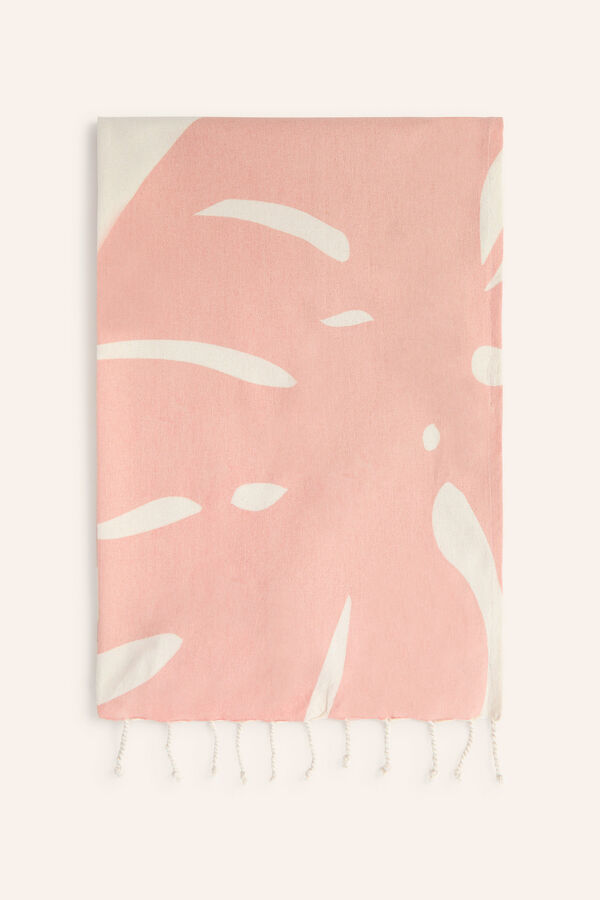 Womensecret Menton pink cotton beach towel rózsaszín