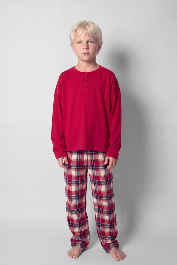 Women'secret Red plaid kids pyjamas red