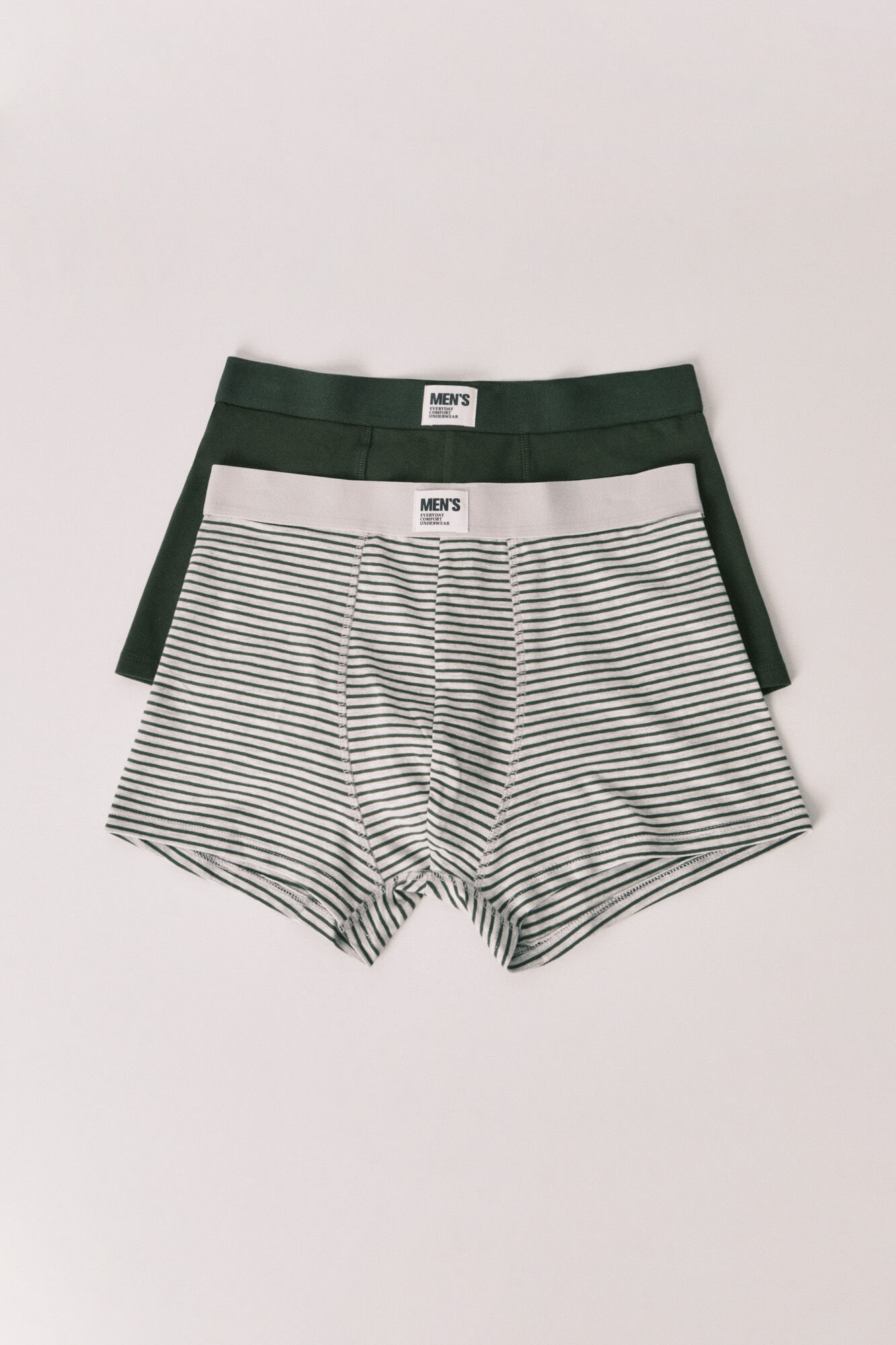Women'secret Gr&uuml;ner und gestreifter 2er-Pack Boxershorts