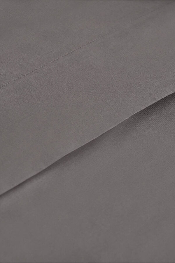 Womensecret Lençol algodão orgânico. Cama 150-160 cm. cinzento