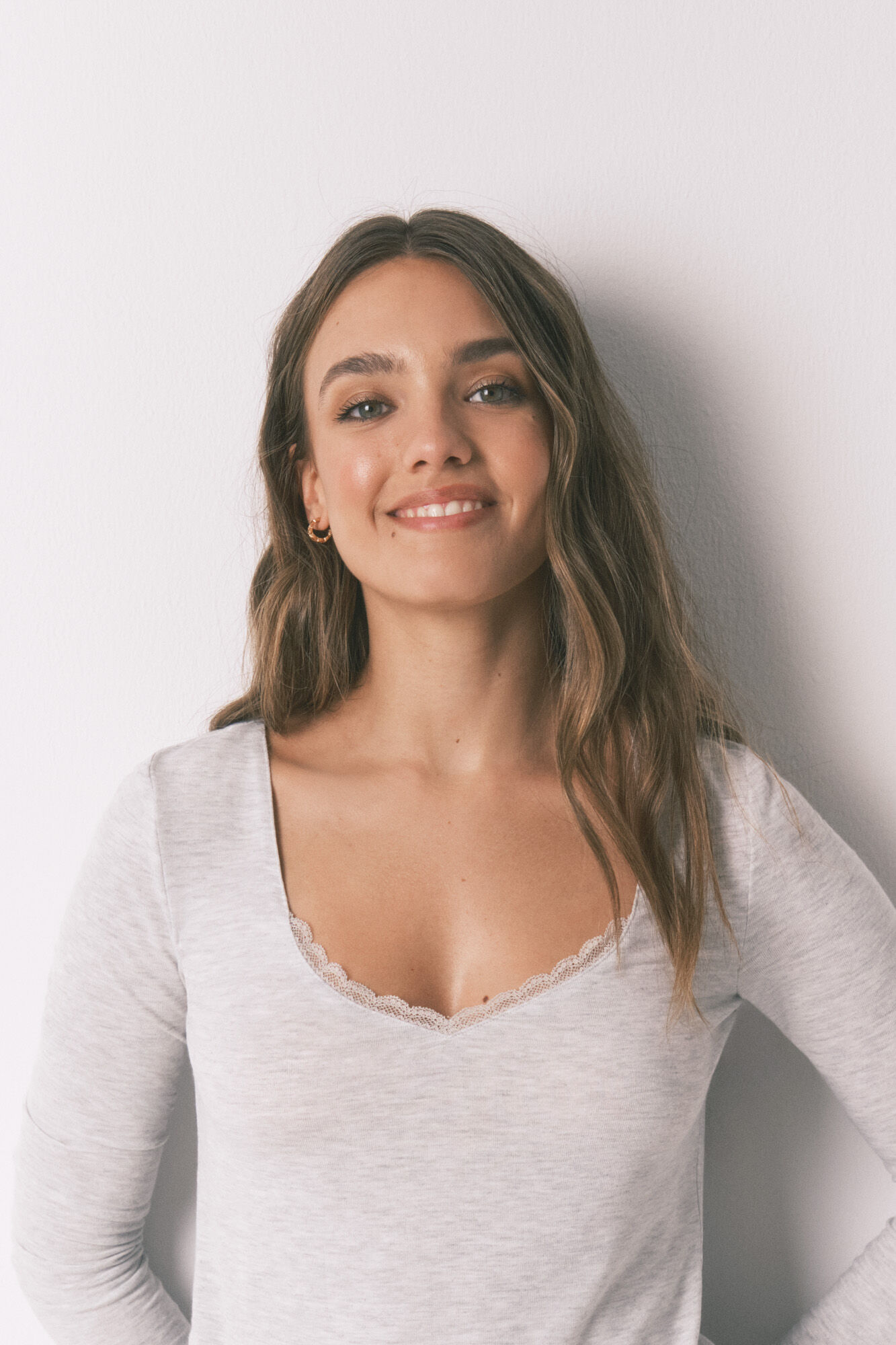 Women'secret Super soft grey jersey-knit t-shirt